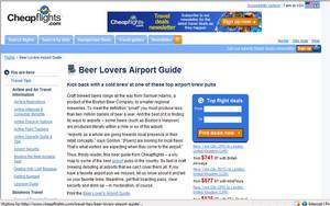 The Cheapflights Beer Lover's Airport Guide helps travels find the best spots for kicking back with a beer at airports across the U.S.