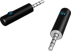 RedEye mini plugs into the headphone jack (not the dock connector) of the iPhone, iPod touch & iPad