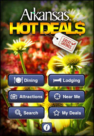 The Arkanas Hot Deals & Packages iPhone application offers discount travel information.