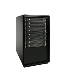 Overland Storage SnapServer SAN S2000 rackmounted with seven E2000 expansion units