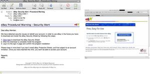 Fake eBay Security Alert Email and Landing Page