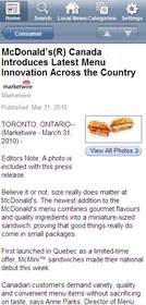 A multimedia press release on The Canadian Press Mobile.
