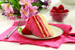 Frozen Raspberry Layer Cake