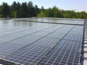 Wire Belt's new 99.3-kW solar photovoltaic array, installed by Nexamp
