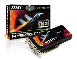 The MSI N465GTX includes MSI's exclusive overvoltage feature.