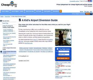 Cheapflights.ca's Kids' Airport Diversion Guide