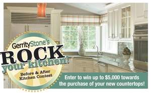 GerrityStone's rock your kitchen - before and after kitchen contest! Enter to win up to $5,000 towards the purchase of your new countertops!