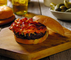 Pimento (Red Pepper) Cheese-Bacon Burgers