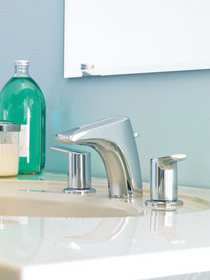 New Method lavatory faucet from Moen features striking design and is certified to meet WaterSense® criteria. 