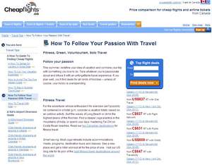 Cheapflights.ca's guide on 'How to Follow Your Passion with Travel'