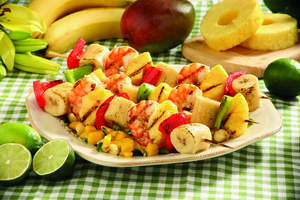 Island Kabobs with Tropical Fruit Salsa