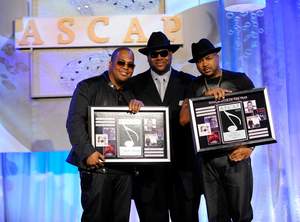 Jimmy Jam (c) with Songwriters of the Year C. 'Tricky' Stewart (l) and The-Dream (r) at the 23rd annual ASCAP Rhythm & Soul Music Awards