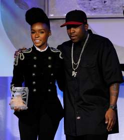ASCAP Vanguard Award honoree Janelle Monae and Big Boi onstage at the 23rd annual ASCAP Rhythm & Soul Music Awards