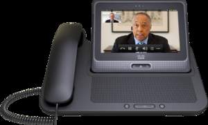Cisco Cius business tablet in its docking station