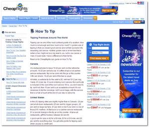 Cheapflights.ca's How-to Guide for Tipping Around The World