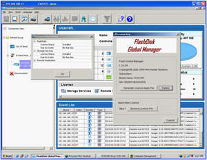 FlashDisk Global Manager manages petabytes of virtual storage with any web browser 