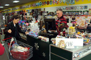  Terry Crotts, owner of the Value City USA Dollar store in Searcy, AR. 