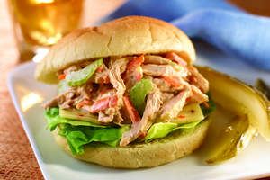 Rotisserie Pulled Chicken Salad Sandwiches
