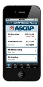 ASCAP Mobile App