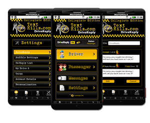 The TextKills.com DriveReply app for Android OS phones.