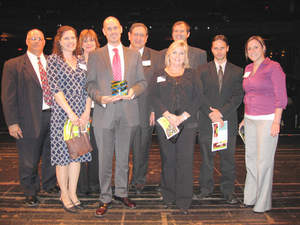 AtNetPlus celebrates with Jay: Katina Mellon, Jay Mellon, Susan Hudik, Jared Wesley, Julie Siller, Tony Malorni, Ellen Kurr, Steve Gomber, and Jim Laber attended the Gala on September 13.