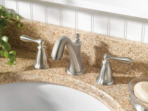 Spot Resist finish from Moen does just what it says -- resists fingerprints and water spots -- to maintain the brilliance of faucets or showerheads. 