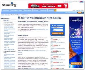 Cheapflights.ca Top 10 Wine Regions in North America