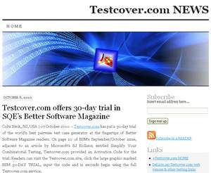Visit Testcover.com NEWS