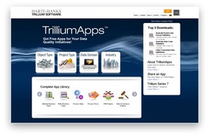 TrilliumApps online data quality rules library, includes pre-built, no-cost apps that can be quickly snapped into existing information quality processes.