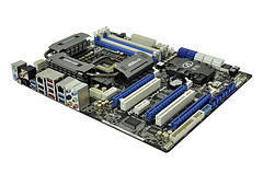 The new ASRock P67/Sandy Bridge motherboard features support for NVIDIA SLI technology.