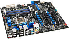 The new Intel P67/Sandy Bridge motherboard features support for NVIDIA SLI technology.