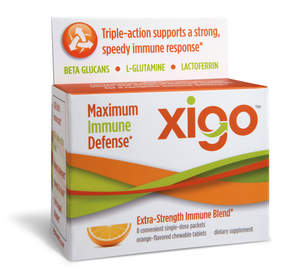 natural immune products, cold and flu, Xigo, lactoferrin, beta-glucans, L-glutamine