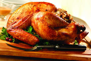 Roast Turkey with Mushroom Stuffing