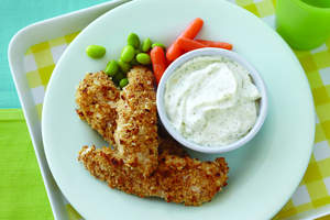 Baked Chicken Tenders with Original Ranch Spinach Dip 
