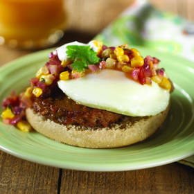 Cheddar Country Salsa Eggs Benedict
