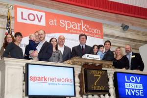 Adam Berger, CEO of Spark Networks, Inc. (NYSE Amex: LOV), along with several success stories, rang The Opening Bell at the New York Stock Exchange (NYSE) in celebration of JDate.com's B'nai Mitzvah.