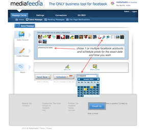 mediafeedia, Facebook, schedule posts