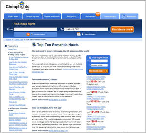 Cheapflights.ca's Top 10  Romantic Hotels