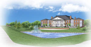 Architect rendering of the Dwight Schar College of Nursing