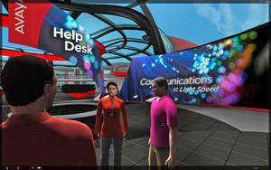 Avaya web.alive immersive web collaboration platform as a trade show environment