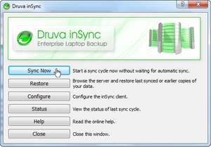 inSync Client interface