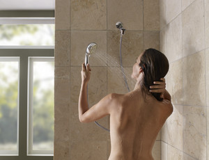 Consumers don't have to sacrifice performance -- or settings -- when choosing a sustainable showerhead.  The Nurture(TM) showerhead from Moen, available at Lowe's, offers three settings -- a 'Relaxing' wide spray, 'Invigorating' concentrated spray and 'Refreshing' combination spray -- all with up to a 30 percent water savings from the industry standard.