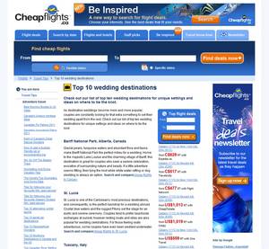 Cheapflights.ca's list of Top 10 Wedding Destinations
