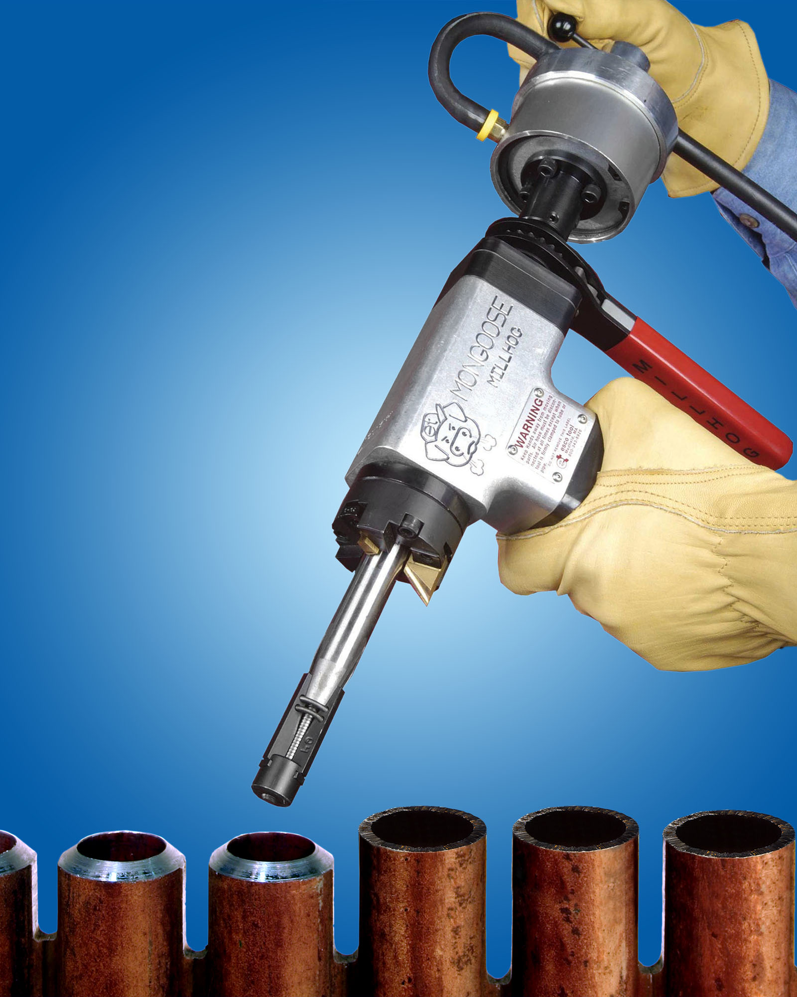 Portable End Prep Tool From ESCO Features AirPowered Clamp to Reduce