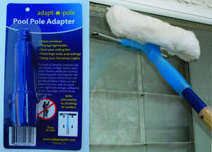 Adapt-O-Pole allows you to use standard threaded accessories (not included) such as squeegees, paint rollers, dusters, etc. to your swimming pool pole.
