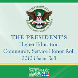 The President's Higher Education Community Service Honor Roll 