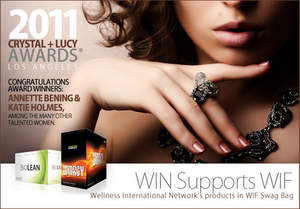 Wellness International Network's Winrgy & BioLean go Hollywood as part of the Women in Film's 2011 Crystal + Lucy Awards show swag bag.