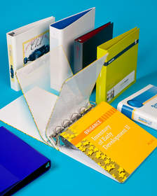 Advanced Looseleaf turned edge binders feature DuraScore(TM) hinges