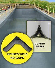 GOAD Tank Linings feature molded corner inserts and infused machine welds