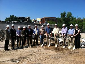 Members of the development, sales and construction teams at the Dominion Heights Condominium groundbreaking in Arlington, VA.